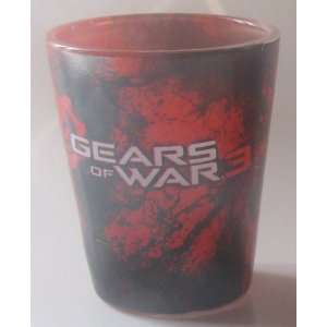  Gears of War 3 Shot Glass Logo Skull Image Wrap Around 
