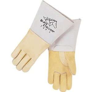 Black Stallion 720S Premium Grain Cowhide Stick Welding Gloves w/Nomex 