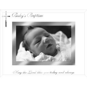  Malden Babys Baptism Picture Frame, Silver Baby