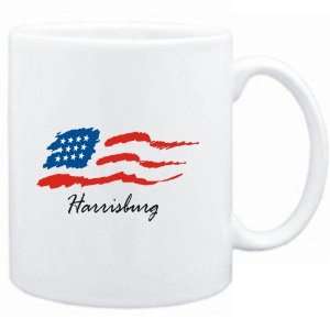  Mug White  Harrisburg   US Flag  Usa Cities Sports 