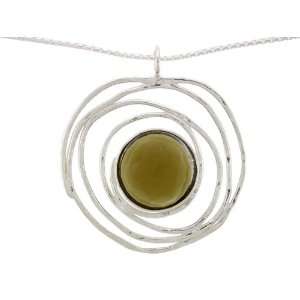  Quartz Pendant on a 16 Silver Chain. Hand Made in Israel By Bili 