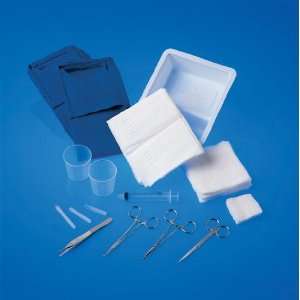  Laceration Trays, Sharps Free (Case of 20) Health 