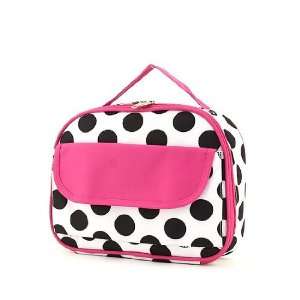  Polka Dot Print Insulated Lunch Bag Tote with Outside 