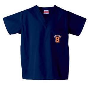 BSS   Syracuse Orangemen NCAA Classic Scrub 1 Pocket Top (Navy) (Small 
