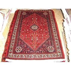    3x5 Hand Knotted Abadeh Persian Rug   50x34