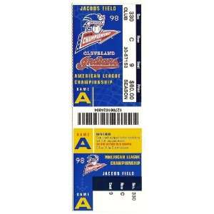    1998 ALCS Full Ticket Indians Yankees Game 3 