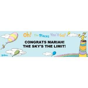   the Places Youll Go Graduation Personalized Banner Large 30 x 100