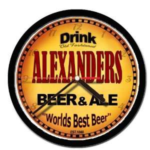  ALEXANDERS beer and ale wall clock 