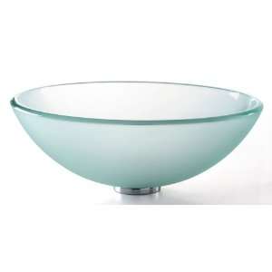  Kraus GV 101 14 CH 14 Inch Clear Glass Vessel Sink with PU 