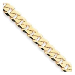   75mm Beveled Curb Chain Necklace   20 Inch   Lobster Claw   JewelryWeb