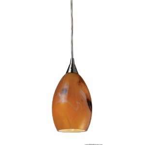  Elk Lighting 10209/1SPC One Light Nickel Down Pendant 