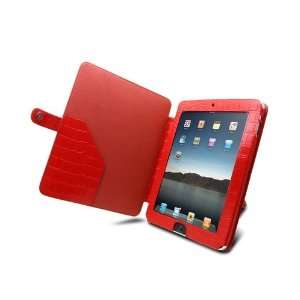  Mivizu iPad Red Croc Leather Folio Electronics