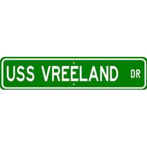  USS VREELAND FF 1068 Street Sign   Navy Patio, Lawn 