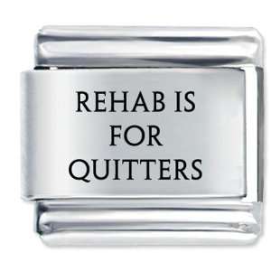  Rehab Quitters Gift Italian Charm Pugster Jewelry