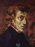 Eugène Delacroix , Portrait of Frédéric Chopin , 1838