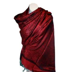 High Fashion Red Crimson Pashmina Silk Scarf Shawl Wrap Stole 72 x 27 