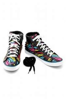  Punkrose Rainbow Zebra Stripe High Top Sneakers Shoes