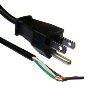   Power Cord, 18/3 SVT, 10A/125V, Black, 6 ft