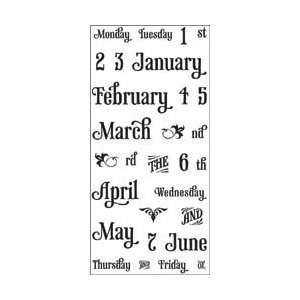   Inkadinkado Clear Stamps 4X8 Sheet Calendar Of Events