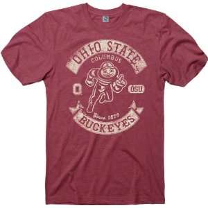  Ohio State Buckeyes Heathered Red Rockers Ring Spun T 
