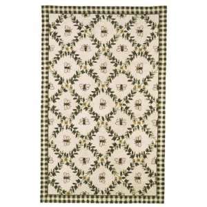Safavieh Chelsea HK55A Ivory and Green Country 29 x 49 Area Rug 