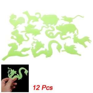  Amico 12 Pcs Green Plastic Chinese Zodiac Signs Luminous 