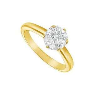  Diamond Solitaire Ring  18K Yellow Gold 2.00 CT Diamonds 