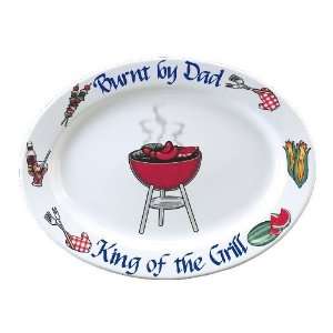  Red BBQ 16.5 inch Platter for Dad