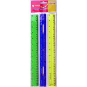  3 Pack   12 inch Rulers Case Pack 48 Electronics