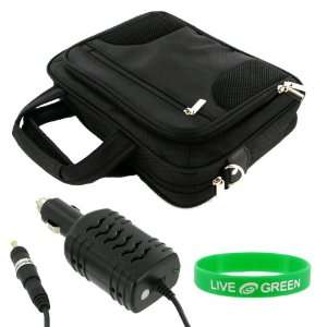   Inch Deluxe Netbook Carrying Case with 12v Car Charger Adapter   Black
