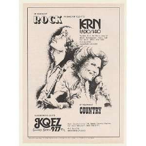  1979 KERN 1410 KQEZ 97.7 Country Radio Station Print Ad 