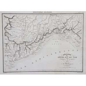  Rousseau Map of Genes / Genoa (1853)