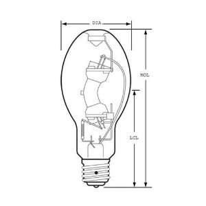  GE 18103   MVR250/C/HOR 250 watt Metal Halide Light Bulb 