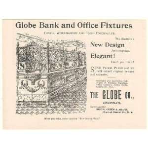  1894 The Globe Co Bank and Office Fixtures Print Ad (53170 