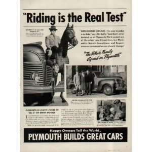   Horsemens Association.  1941 Plymouth Ad, A2752 