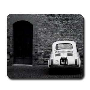 Old Fiat 500 in Tuscany Italy Mousepad by   