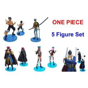  One Piece Set of 5 Hard to Find 5 to 6 Figures with Base 