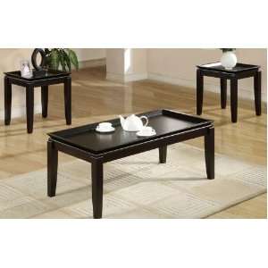   Coffee Table Set in Black Finish PDS F30175 Furniture & Decor