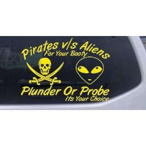  Pirates Verses Aliens Funny Car Window Wall Laptop Decal 