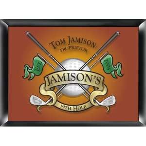   Personalized Pub Sign with Golf 19th Hole Theme
