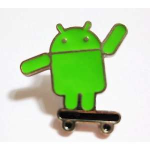 Mobile World Congress 2011 Google Android Pin Badge Skateboarder 