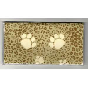  Checkbook Cover Baby Cheetah Paw Print 