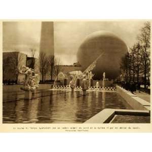  1939 Print New York Worlds Fair Sundial Paul Manship 