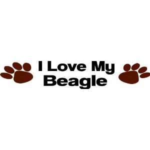  I love my beagle   Removeavle Wall Decal   Selected Color 