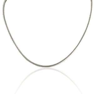    Italian Sterling Silver 2 MM Snake Link Chain Necklace 20 Jewelry