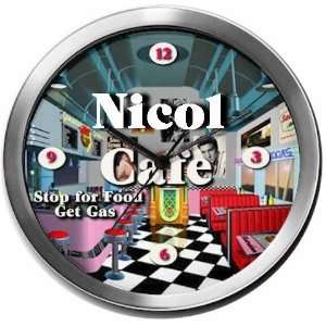  NICOL 14 Inch Cafe Metal Clock Quartz Movement Kitchen 