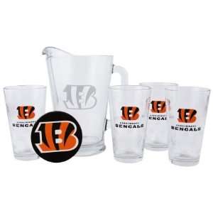 Cincinnati Bengals Pint Glasses and Beer Pitcher Set  Cincinnati 