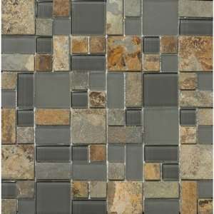   13 Stone and Glass Mosaic Pattern Blend in Romano