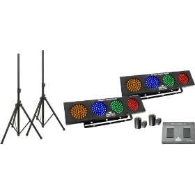  Chauvet Stage Bank Stage Lighting System w/Stands Musical 