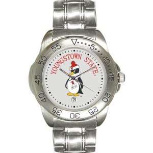 Youngstown State Penguins Mens Gameday Sport Watch w/Stainless Steel 